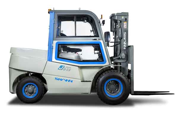 Электромобильный вилочный погрузчик Shann FB 50 mini вид сбоку