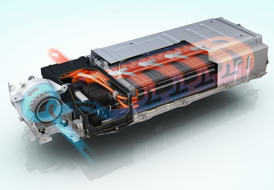 Система активного охлаждения Li-ion батареи электромобиля