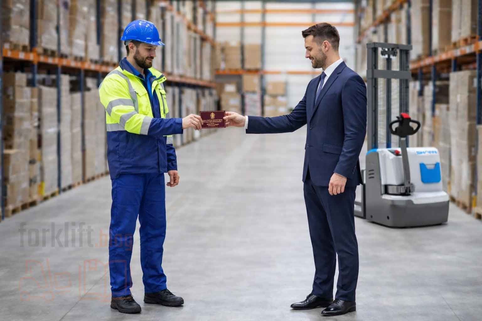 Нужны ли права для управления штабелером