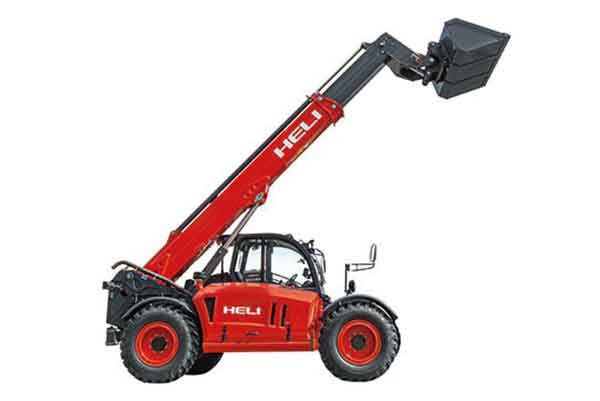 Телескопический погрузчик HELI с навесным оборудованием для подъёма и перемещения грузов