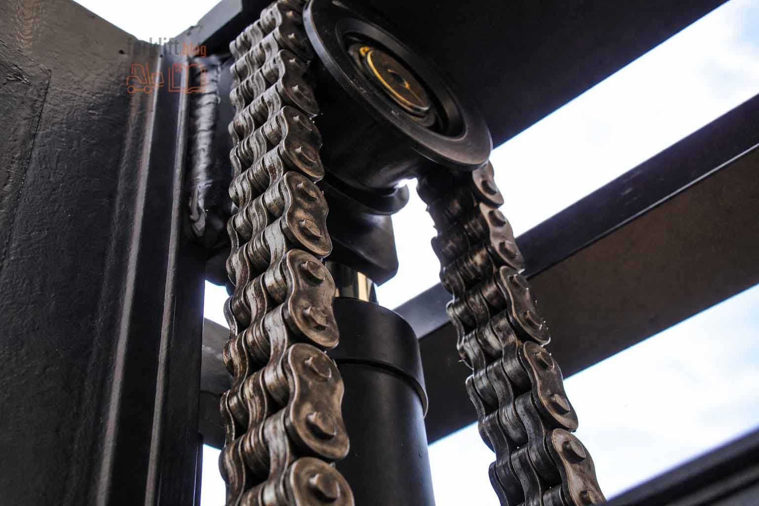 Для чего нужны цепи на мачте вилочного погрузчика?