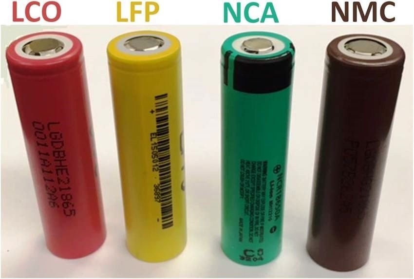 элементы разных типов li-ion аккумуляторов